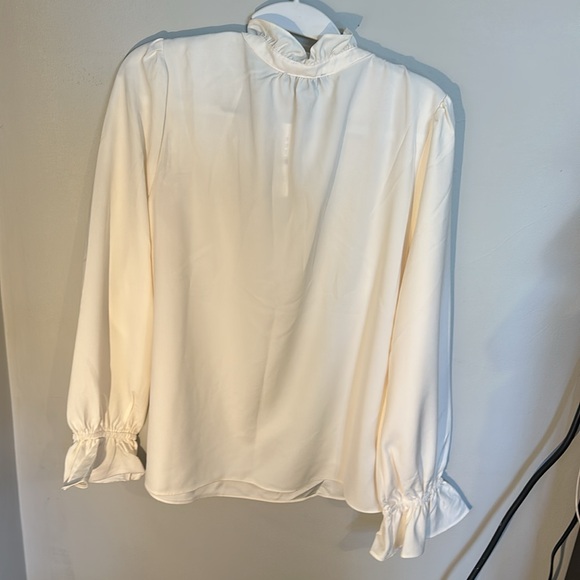 JCrew Ruffleneck Drapey Top - Picture 3 of 5